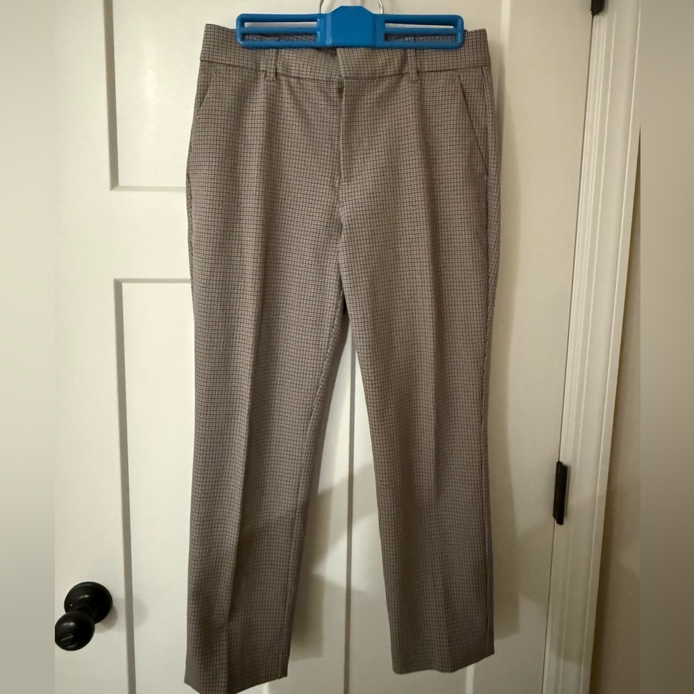 GAP Women's Tan Checkered Pants